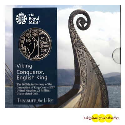 2017 BU £5 Coin Pack - King Canute  2017 BU £5 Coin Pack - King Canute